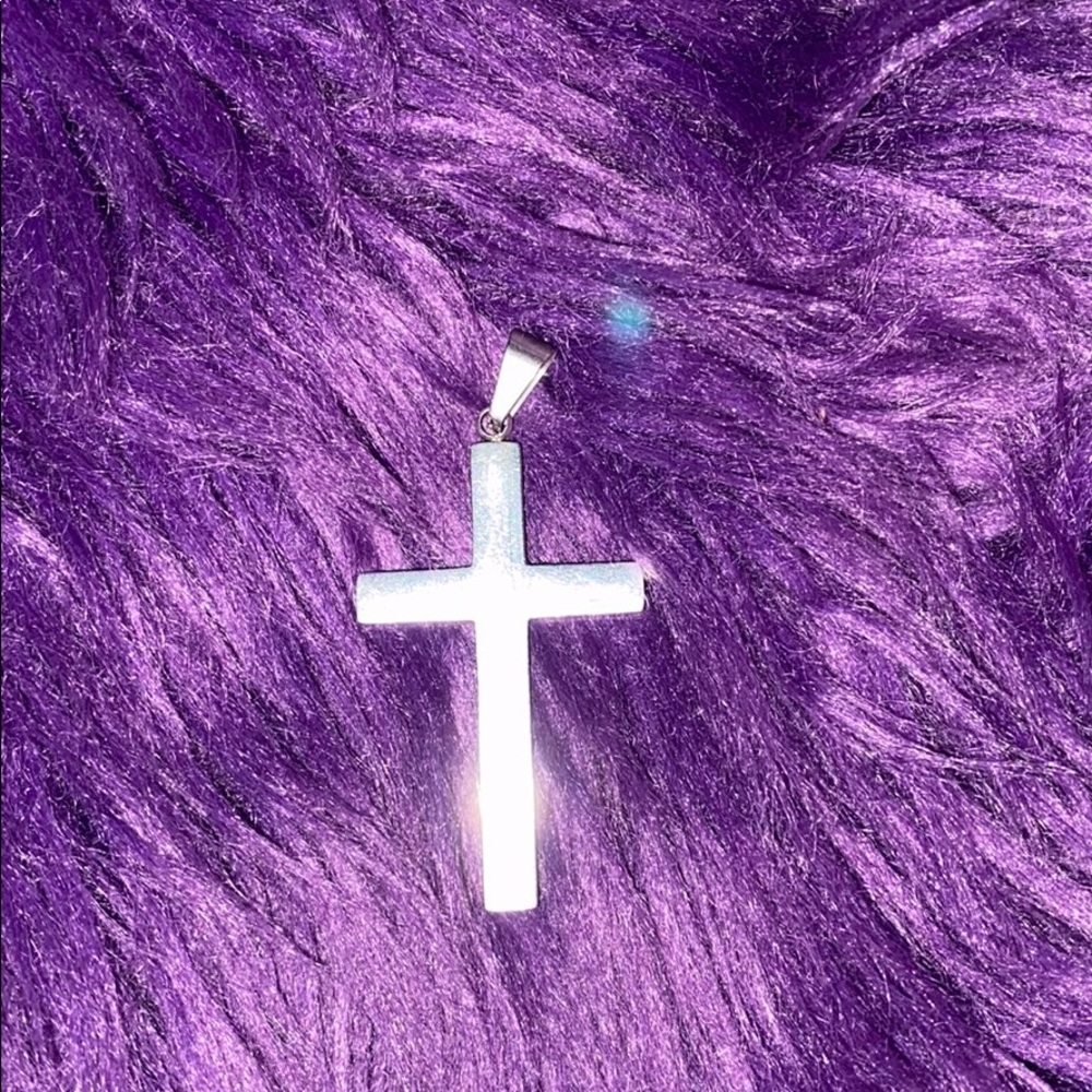 stainless steel cross charm